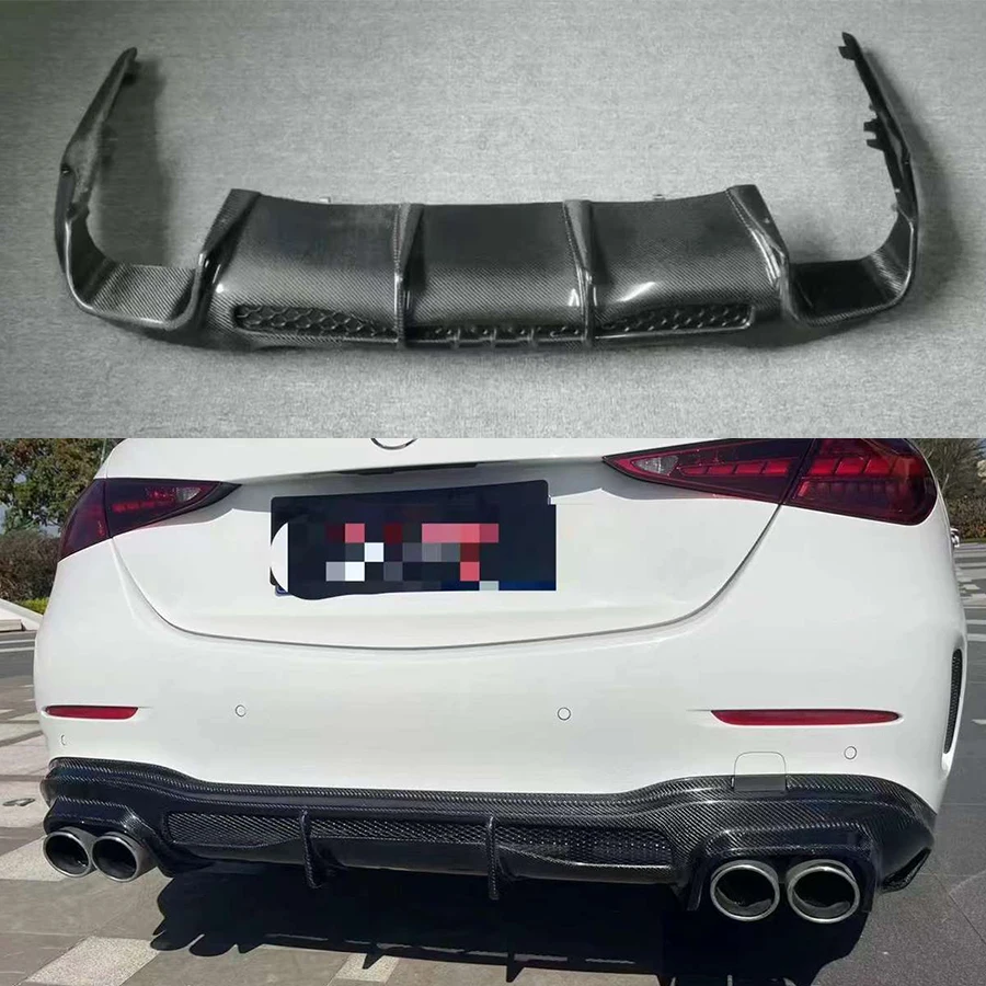 

For Mercedes Benz C Class W206 C43 C60 C200 C260 2022+ Carbon Fiber Car Rear Bumper Diffuser Rear Splitters Spoiler Back lip