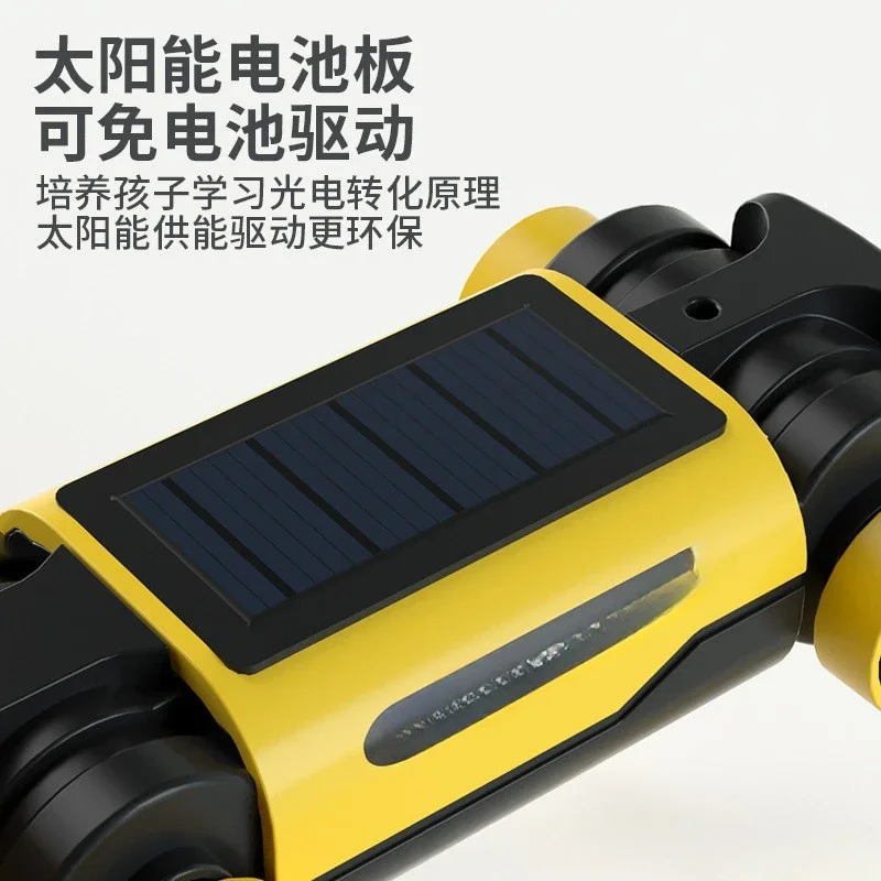 You can walk in the sun steam solar electric robot dog children assembled toys boy educational robot