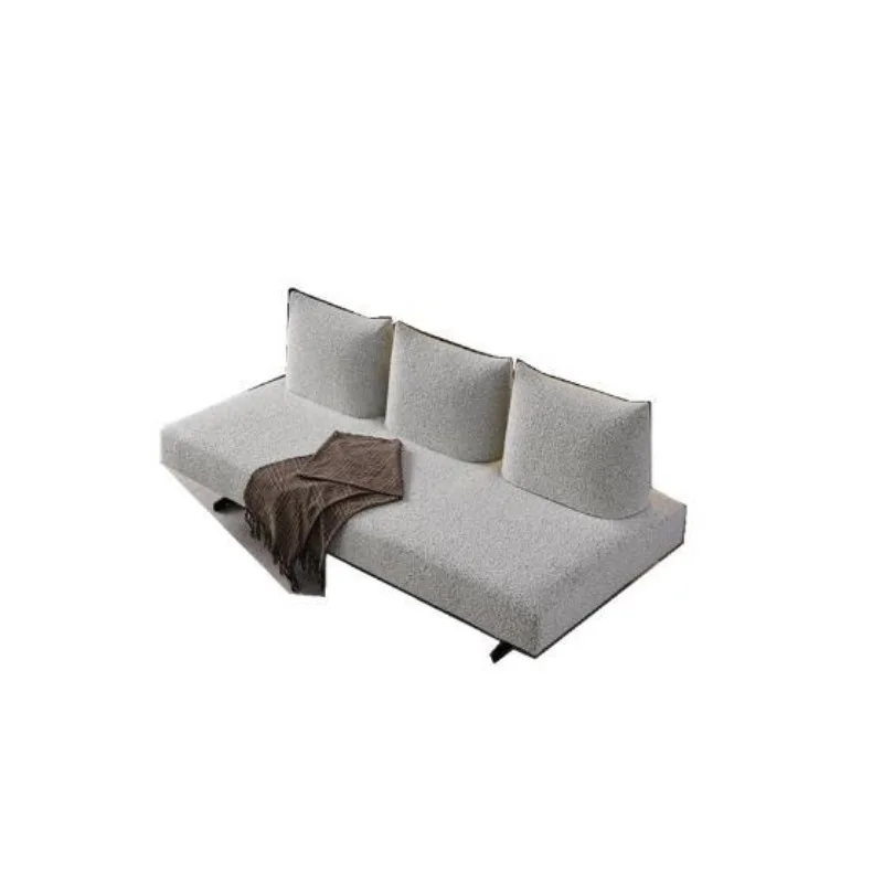 

Replica light luxury minimalist small and medium-sized sofa cream style wabi-sabi style armrestless living room double-sided