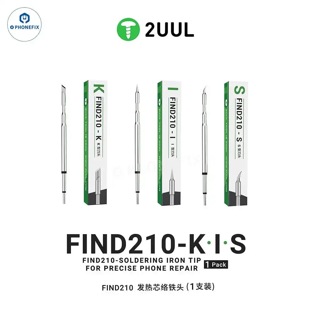 2UUL FD210 FIND210-K I S C210 Universal Soldering Iron Tip Cartridge for Phone Motherboard PCB IC Chip Welding Repair Tools