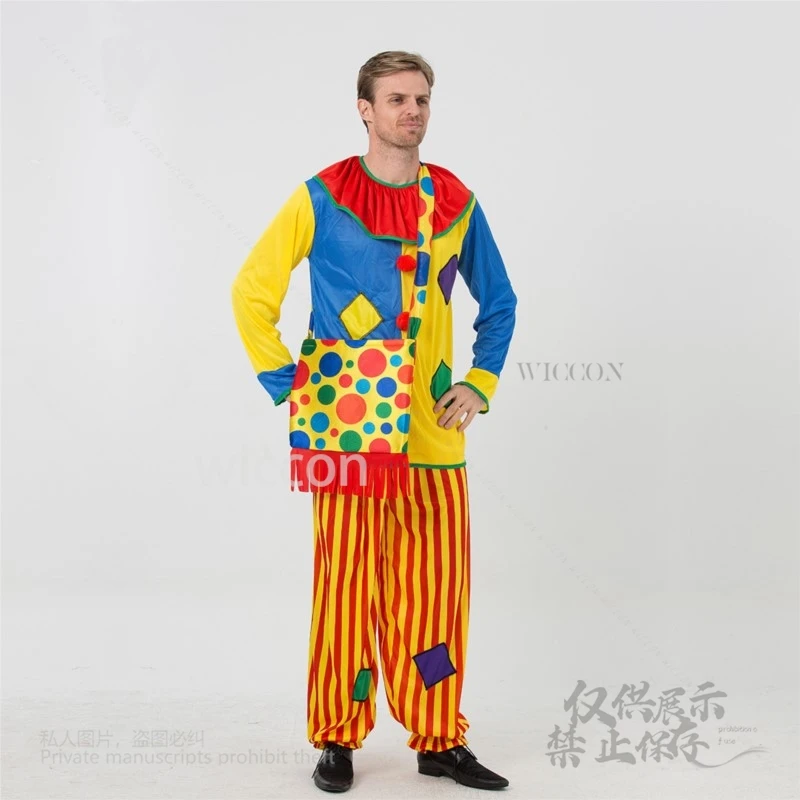 جديد تأثيري هالوين التصحيح مهرج شخصية أداء زي البدلة حقيبة تأثيري الكرة البدلة الملابس تأثيري النساء الرجال مضحك