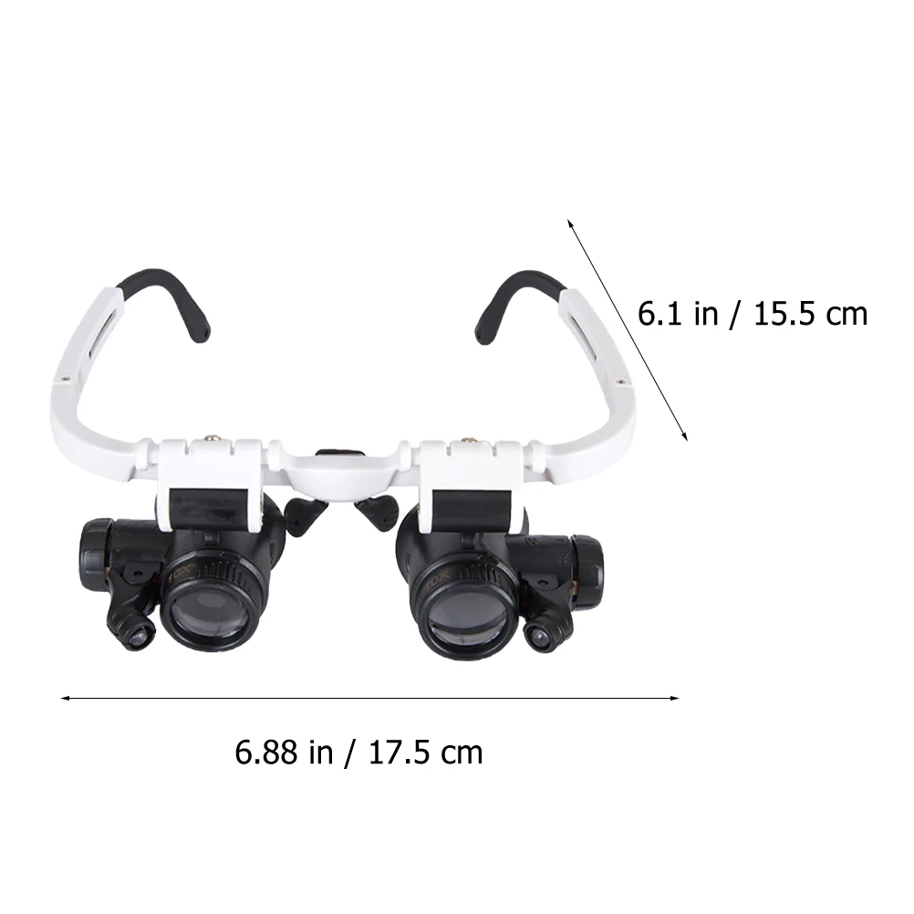 

LED Magnifier Black Hands Led Magnifying Glasses Free Wide View Led Magnifier Watch Repair Jewelry Inspection Glass