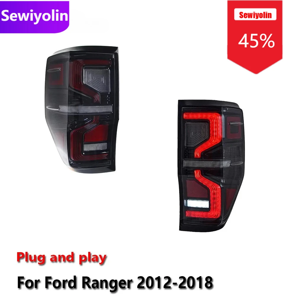 

Car DRL LED Tail Light Assemblies For Ford Ranger T7 2012-2018 Auto Fog DRL Brake Turn Signal Lamp Plug And Play