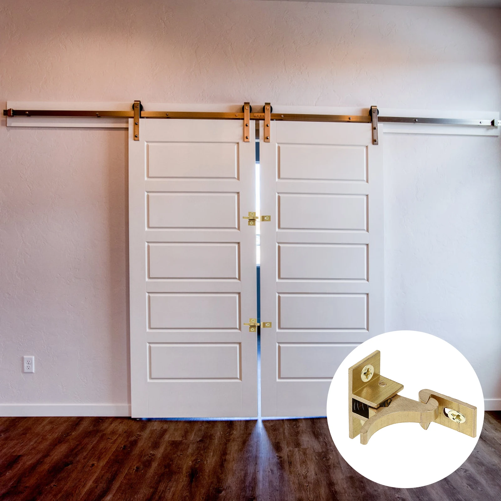 

2Pcs Sturdy Brass Elbow Latch Locks Heavy Duty Durable Door Lock Security Catch