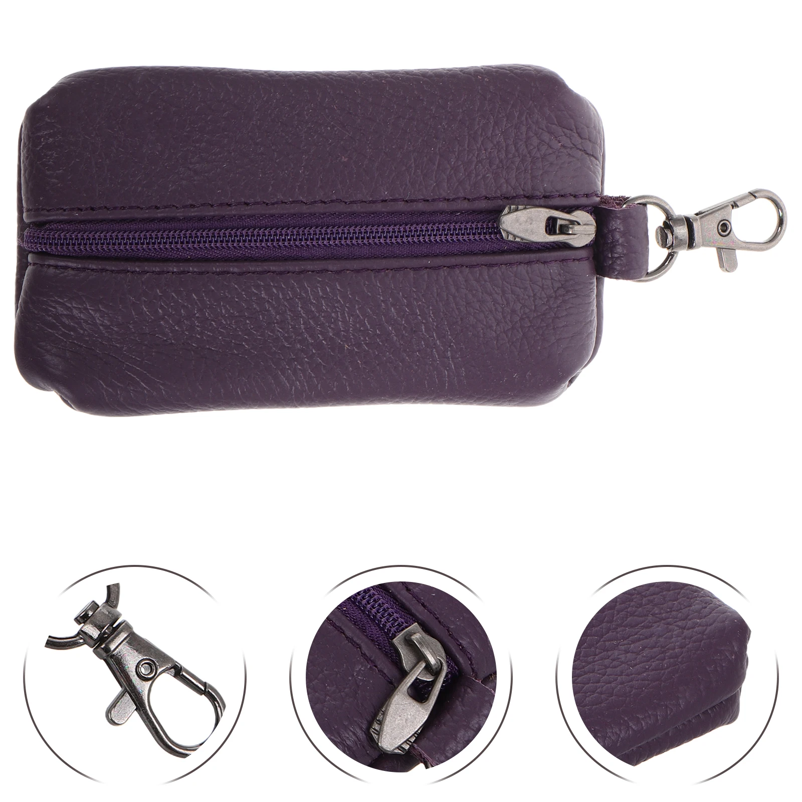 

Multifunctional Unisex Key Case Wallet Pouch Keychain Holder Zipper Coin Organizer For Car Keys Cards Pu Polyester Wristlet