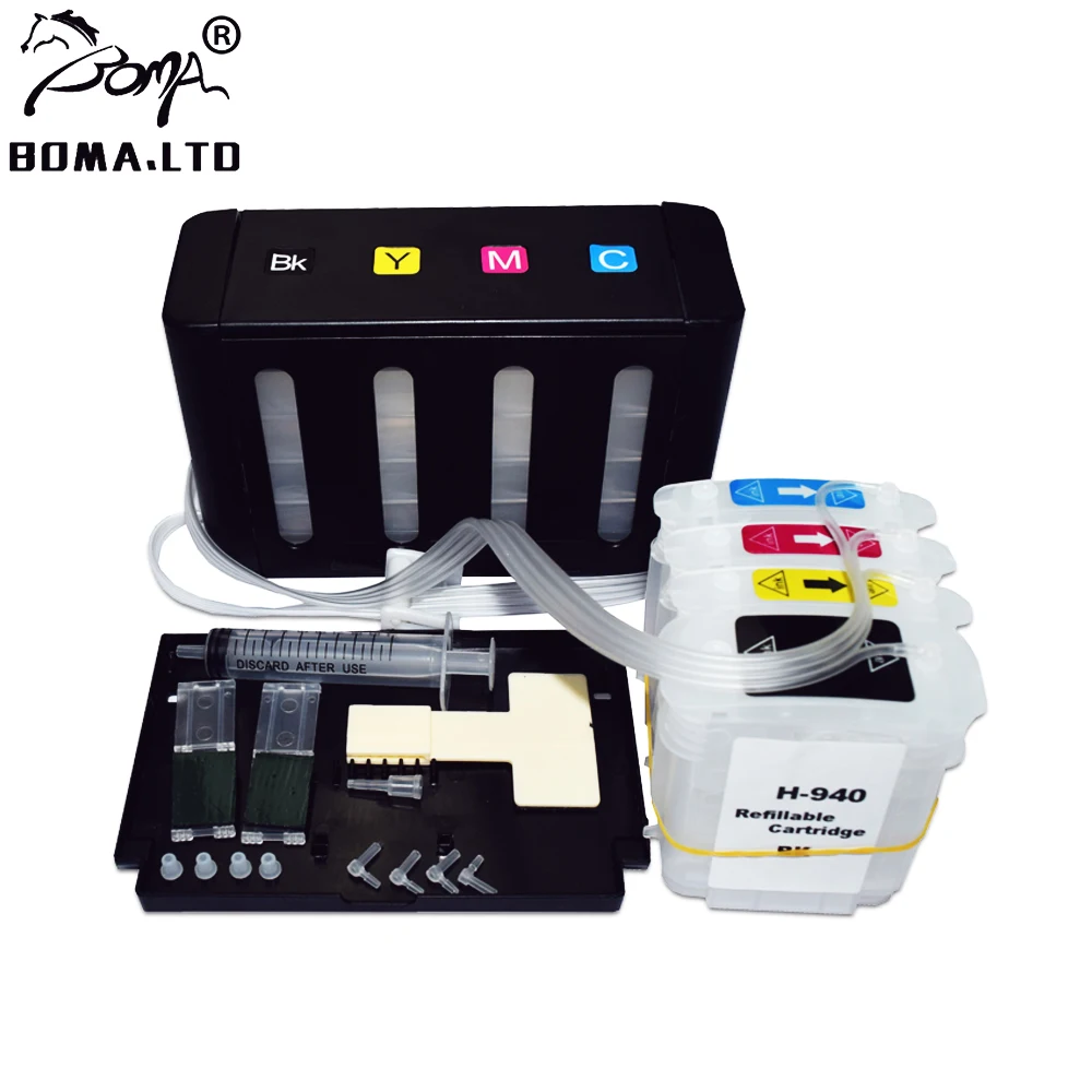 Free Post Bulk Ink Ciss System For HP 940 Officejet Pro 8500 8000 8500A Plus Printer With Auto Reset Cartridge Chip