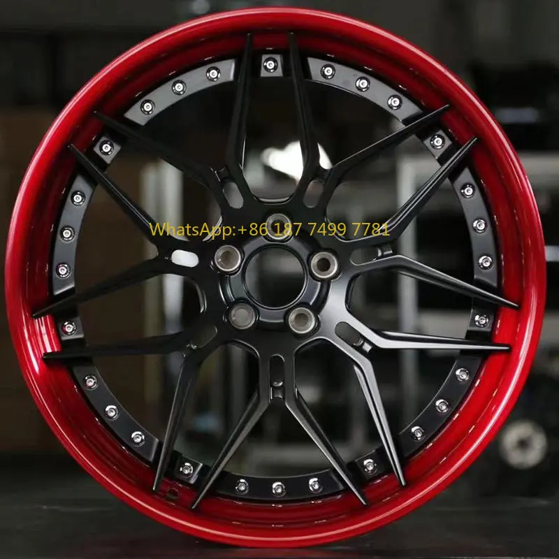 

Factory Hot Sale 18 19 20 21 22 23 24 Inch 2 Piece Aluminum Alloy Forged Wheels 5x112 5x114.3 5x120 Multi Color Rim