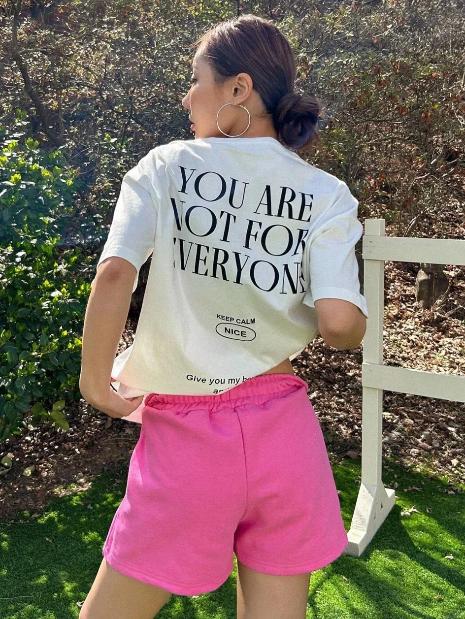 T-Shirt mit Grafik- und Buchstaben-Aufdruck, Rundhalsausschnitt, Damen, Straße, Sommer, Oversize-Tops, Baumwolle, Größe T-Shirt, Kleidung, atmungsaktiv, lässiges T-Shirt