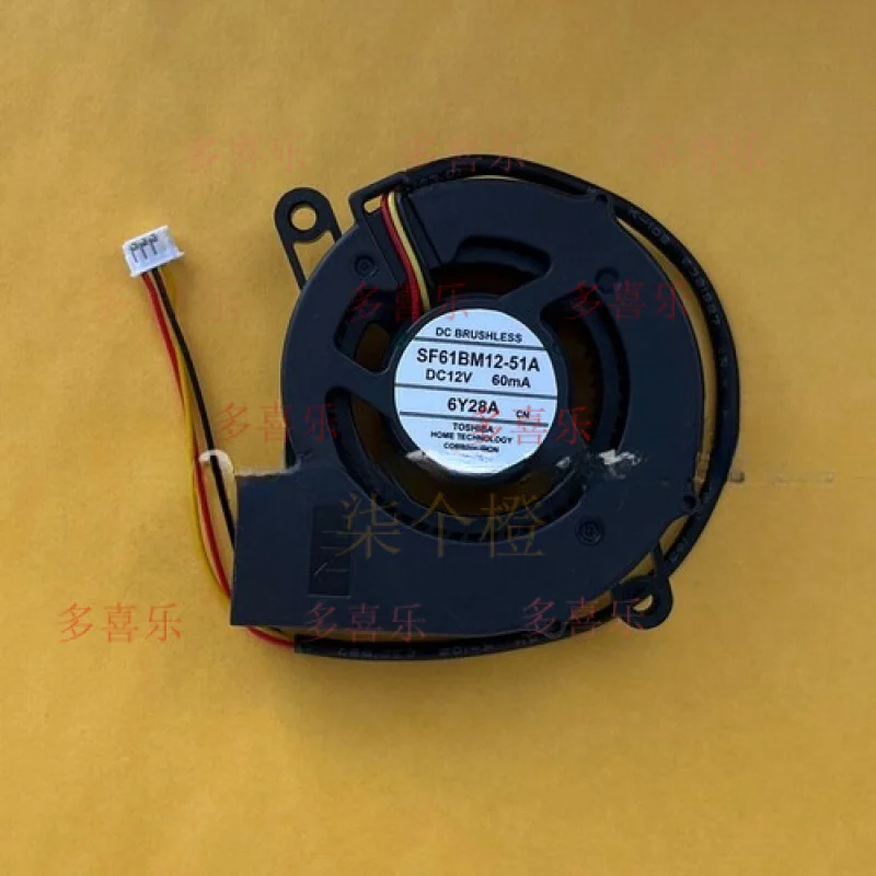 

EE for TOSHIBA SF61BM12-51A 6018 DC12V 60mA 6CM 3-Wire Cooling Fan