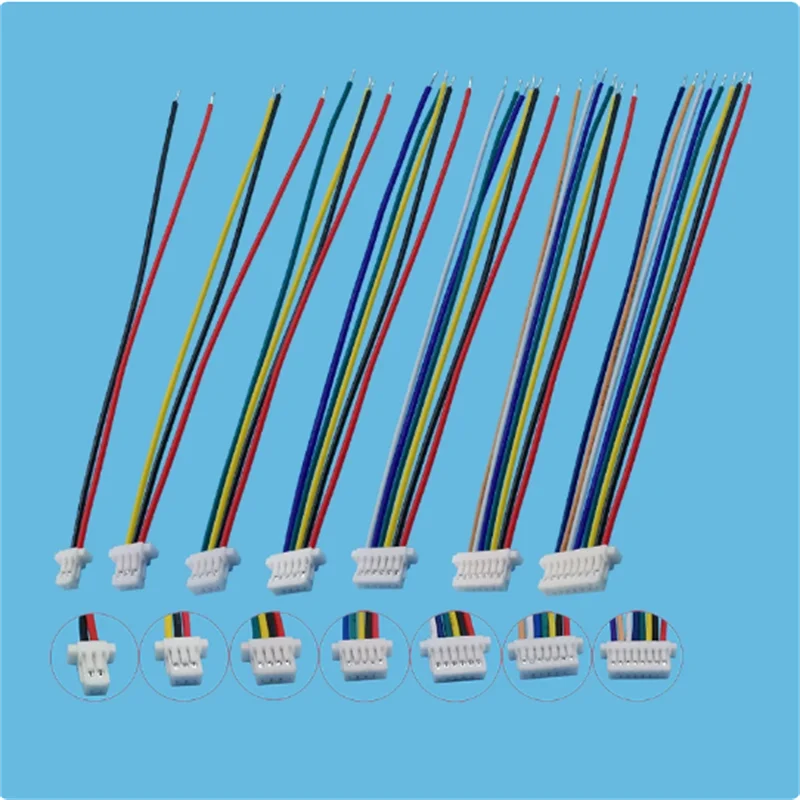 5PCS Mini JST SH 1.0mm Pitch Female Socket Terminal Plug Wire Connector SH 1mm 2 Pin 10CM 26AWG Electronic Wires Cable