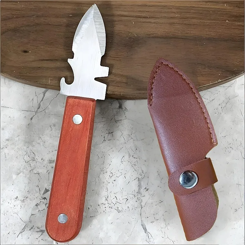 Premium Oyster Knife Sharp-Edged Shucker Seafood Opener Tool Stainless Steel Clam Shell Opener