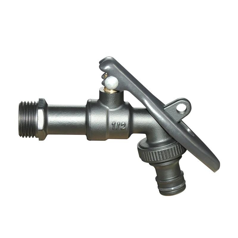 Solid Brass Outdoor Faucet Lockable Frost Proof Garden Water Tap High Flow Hose Bib for Yard Washing Irrigation