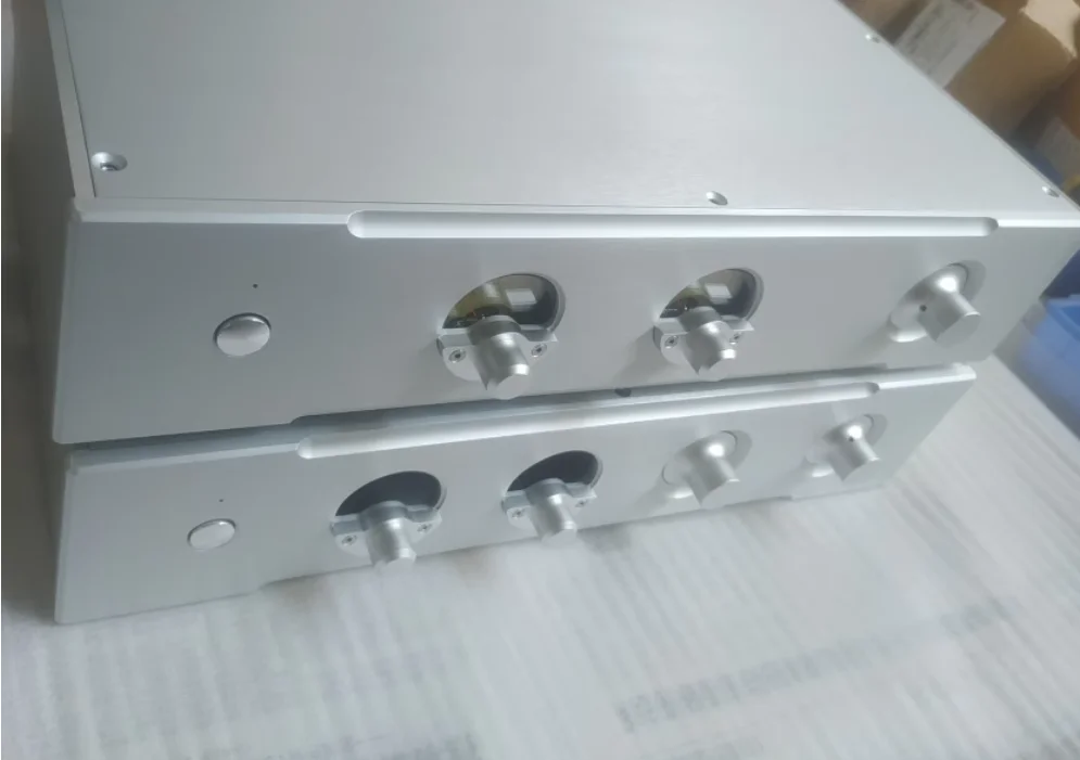 45MM VU instrument All aluminum amplifier chassis / Preamplifier case / AMP Enclosure DIY box (430 *90*358mm)