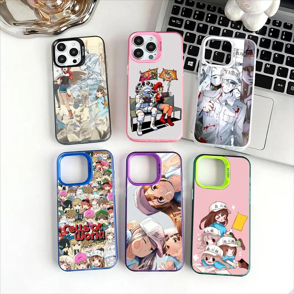 

Anime Cells At Work Phone Case Unique Holographic Rainbow iPhone 11-16 Pro Max TPU Case. Slim Fit, Shockproof, Skin-friendly Cov