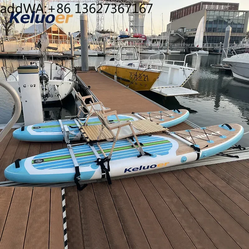 Manufacturer wholesale double electric boat, inflatable floating board double rafting boat, electric surfboard sightseeing