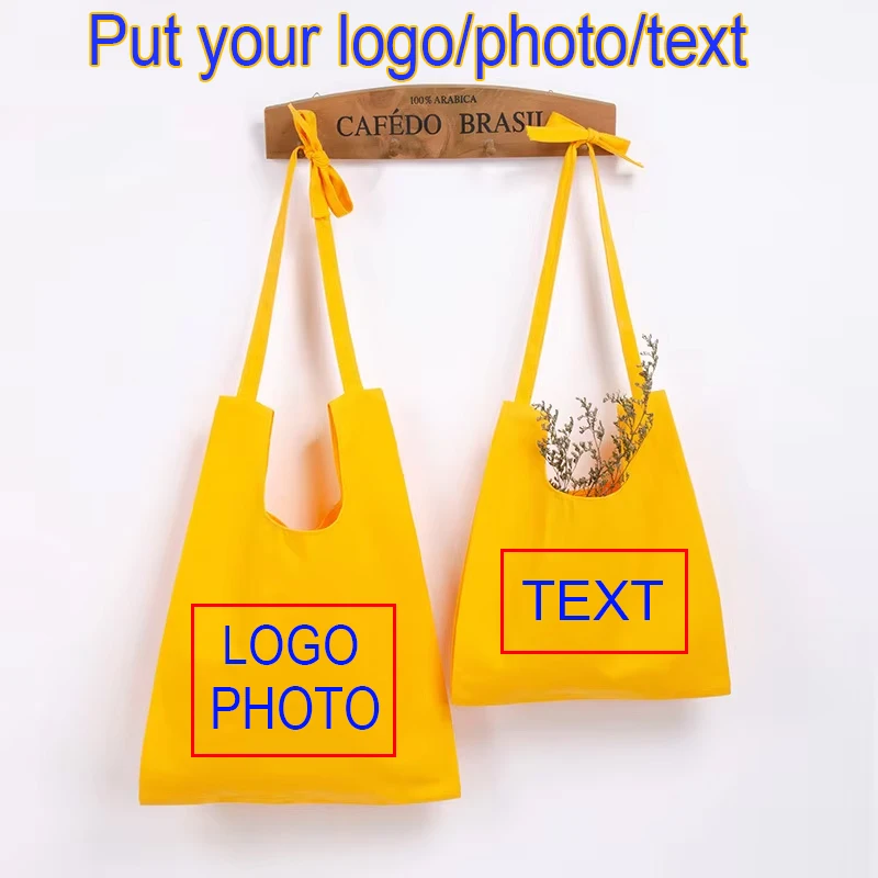 Customized Logo Wholesale Blank Cotton Shoulder Bags Eco-friendly Shopping Bags Custom Color Cotton Canvas Tote Bags