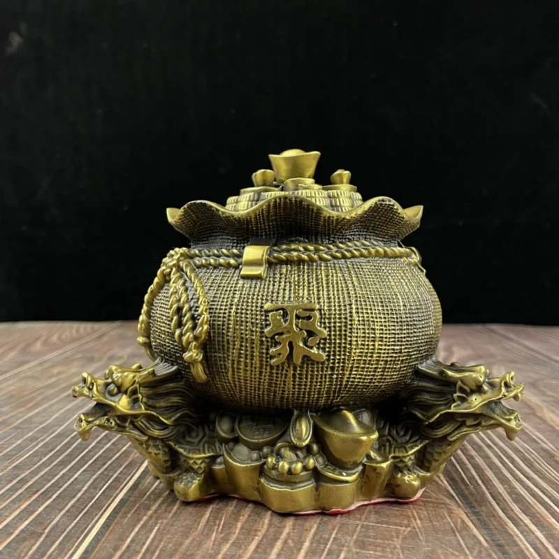 

Brass Cornucopia Coin Bank Faucet Cornucopia Decoration Home Office Gift