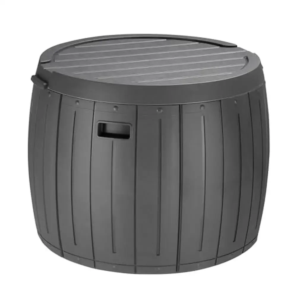 

36 Gallon Outdoor Deck Box Storage Container Weather-Resistant Patio Seat Side Table with Handles Locking Lid Multipurpose