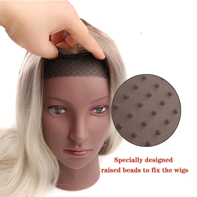 H&STAR Elastic Soft Silicon Wig Grip Top Silicone Wig Grip Band 5 Colors  Headband Non Slip Wigs Hold Transparent Band