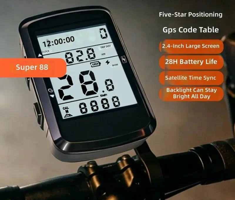 For GPS Wireless Cycling Computer Road Mountain Bike Odometer Speedometer with Backlight Digital Code Meter for Bicycle