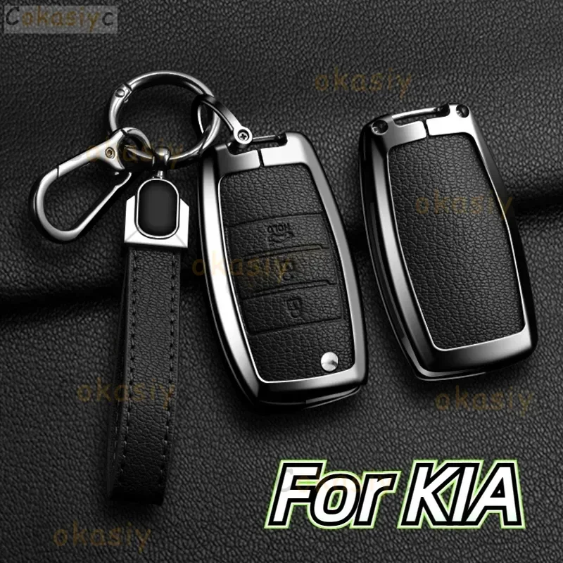 Liga de zinco caso chave do carro capa remoto para kia rio 3 k2 k3 k4 k5 sportage picanto optima soul ceed sorento forte stinger cerato