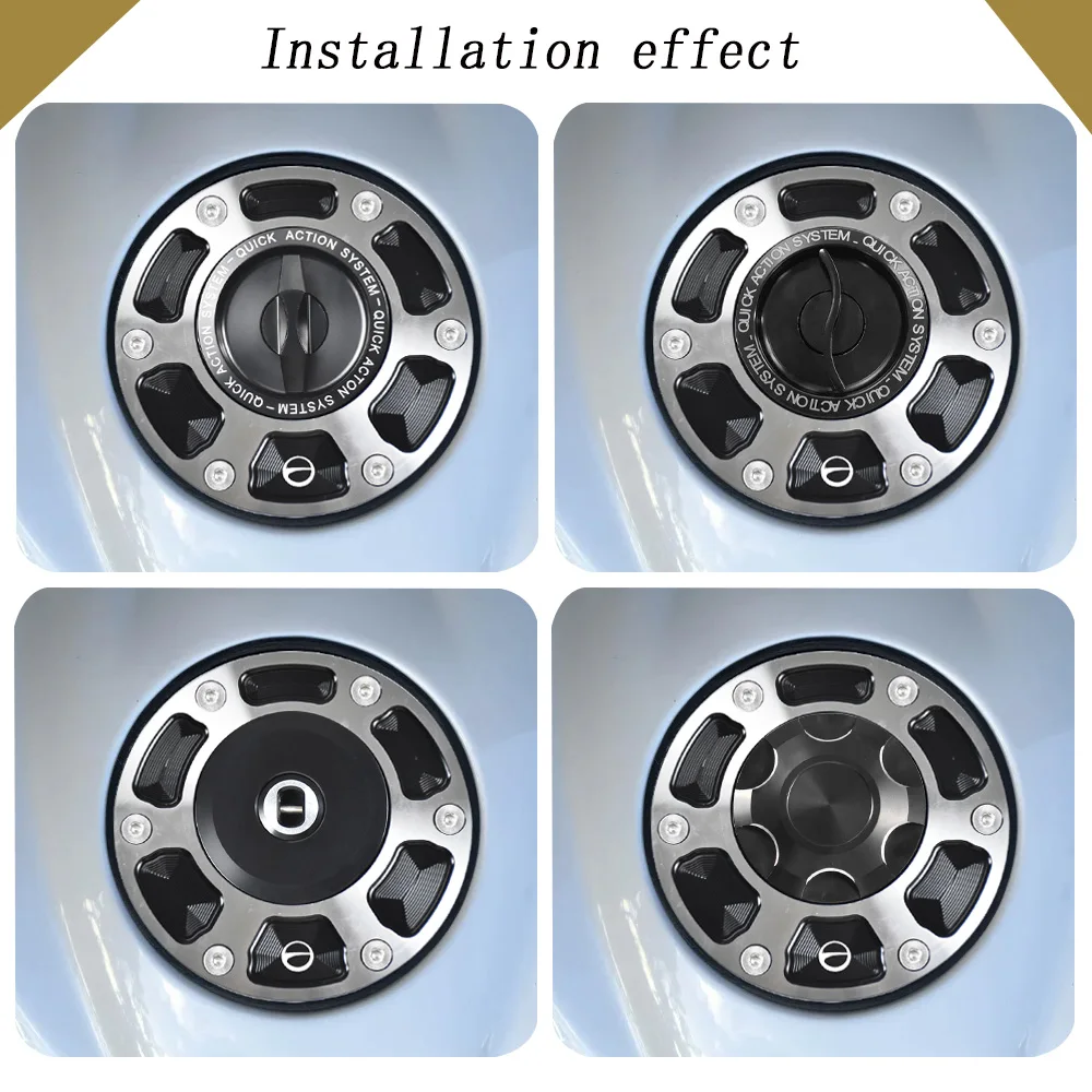 DTRAD New Motorcycle Keyless Fuel Tank Cap CNC Oil Gas Cover For TRIUMPH STREET TRIPLE 675/R 2009-2020 765/S/R/RS 2017-2024