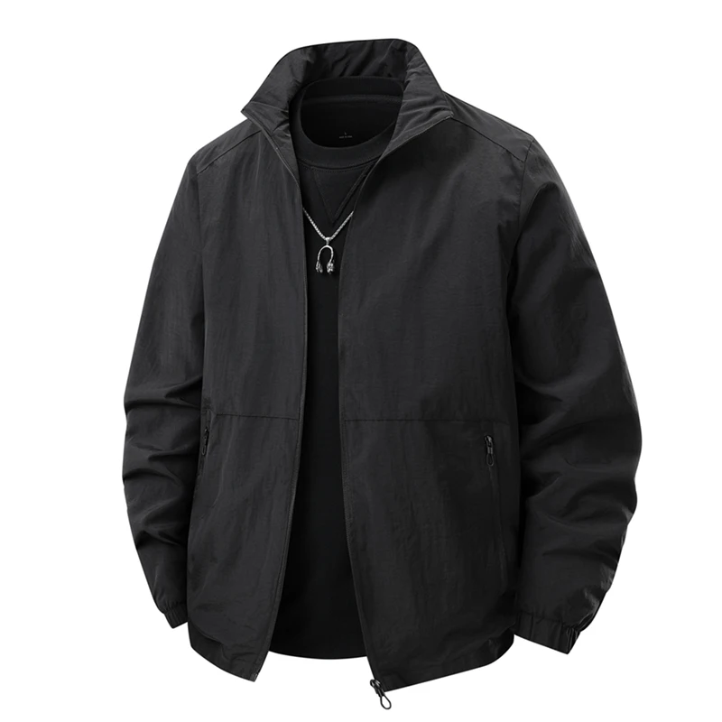 

2025 New Spring and Autumn Men's Jacket Outdoor Casual Stand Collar Jacket