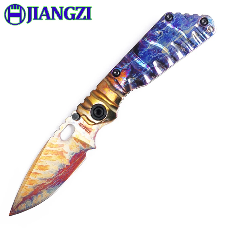 

new folding knife craft M390 titanium high quality outdoor pocket camping tool couteaux Carbon sharper roast by fire knive