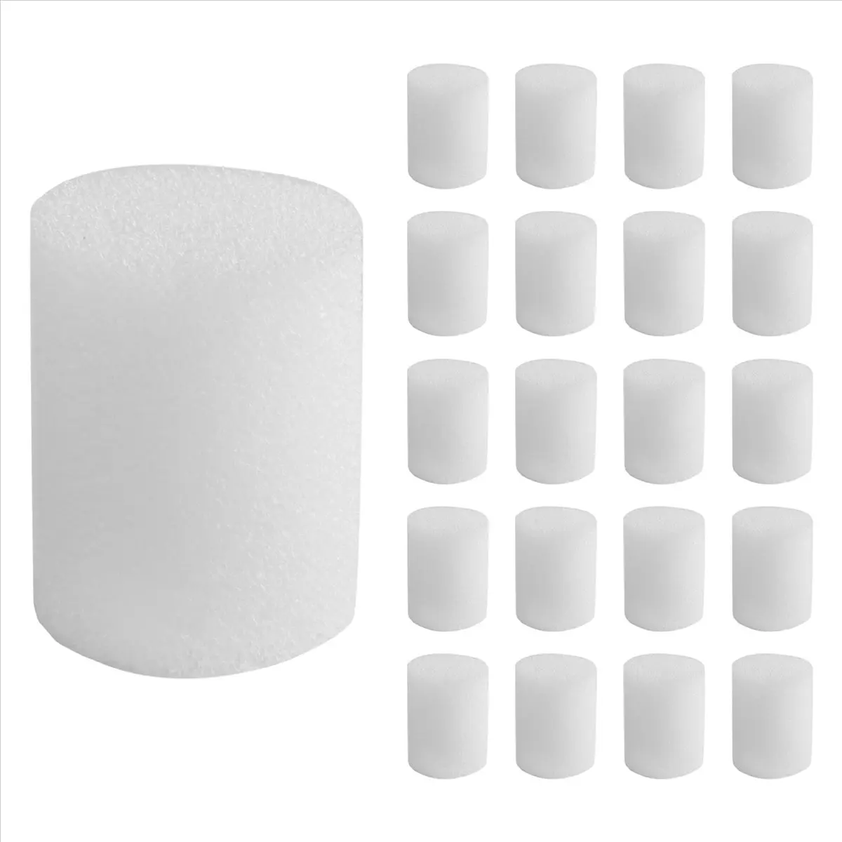 A56K 100Pcs Hydroponic Sponge Cylindrical 19 mm for Vegetable Plant Cultivation in Net Pots, Plant Growth Accessories