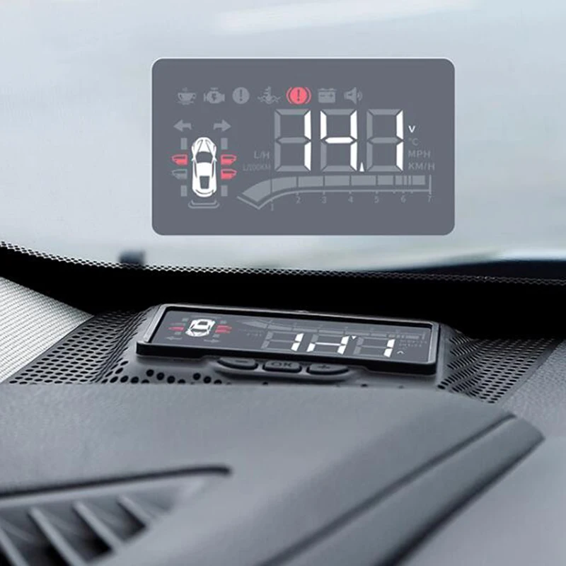 LHD!! For Toyota Highlander 2020-2025 Head Up Display HUD Electronic Device Safe Driving Screen Alarm System Car Accessories