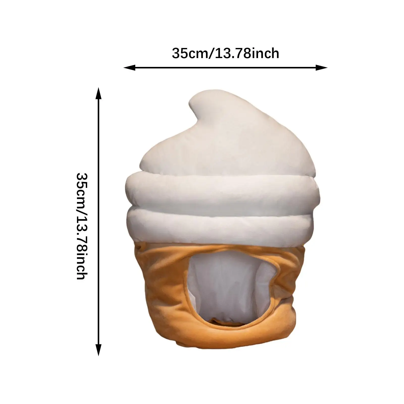 Sombrero de helado, gorra de dibujos animados para Cosplay, disfraz de vacaciones, actuación de Halloween