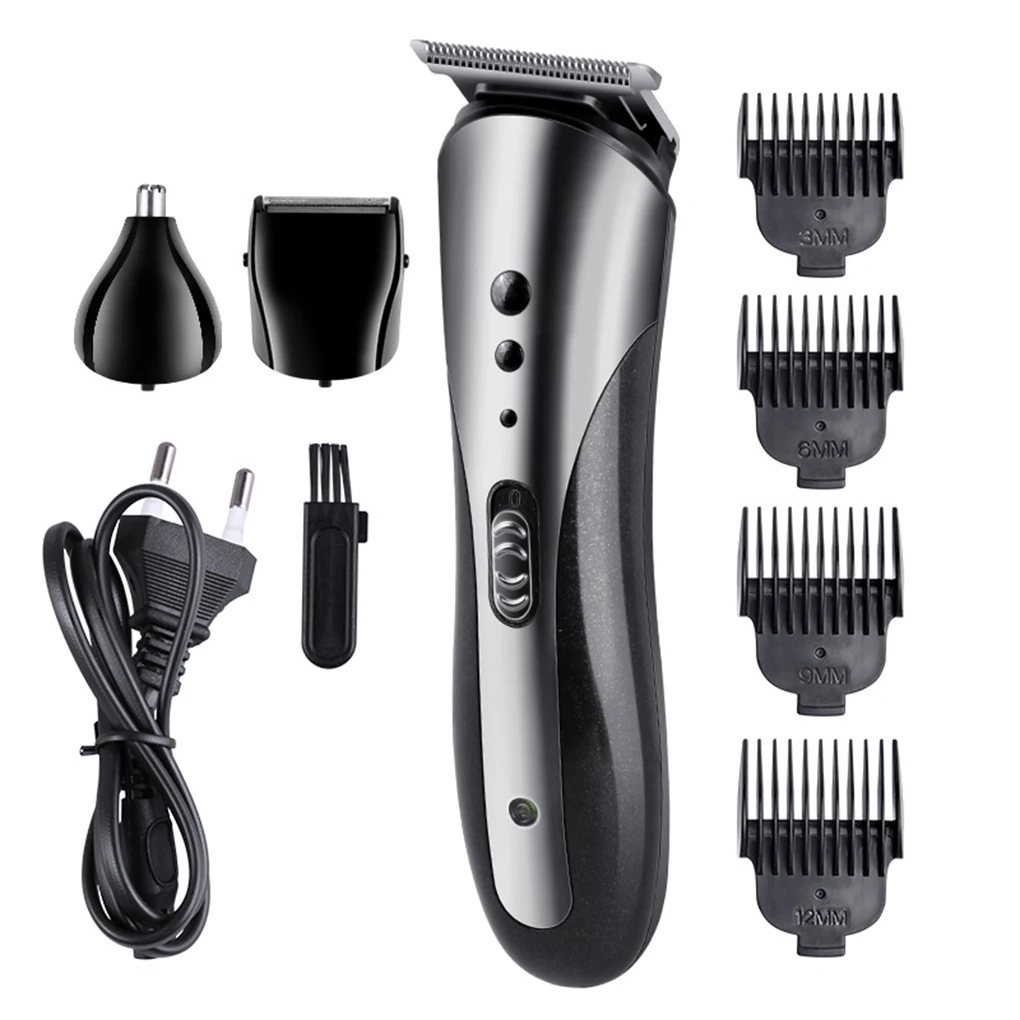 

3-in-1 Hair Trimmer Rechargeable Electric Nose Clipper Bead Beard Grooming Razor EU Plug