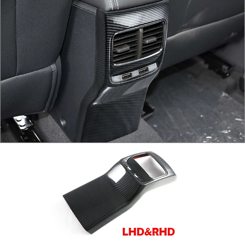 

LHD RHD For MG ZS 2017-2024 ABS Rear Air Condition Outlet cover AC vent back an-ti kick board USB panle interior accessories