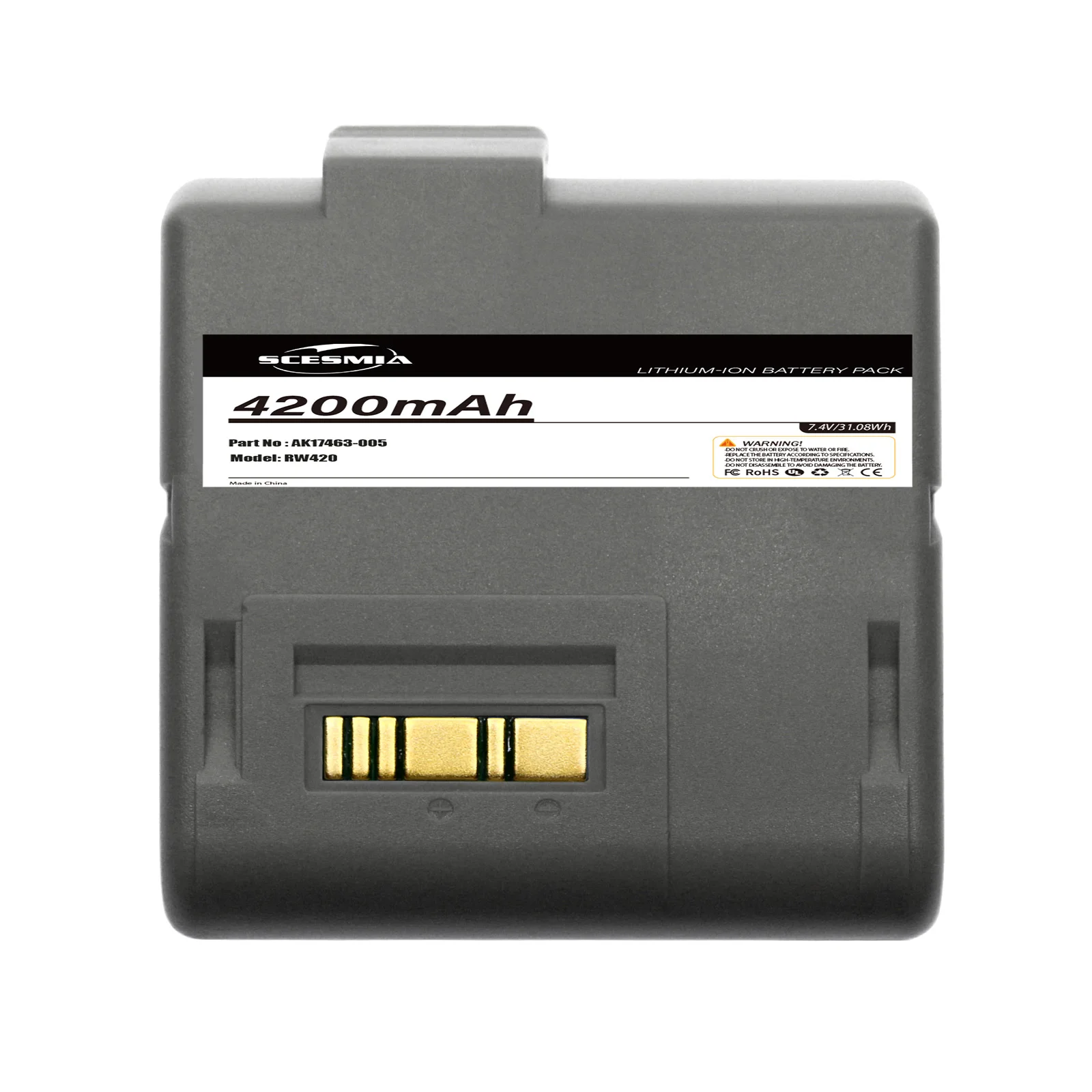 

4200mAh/6800mAh Portable Printer Battery AK17463-005, CT17102-2 for Zebra L405, RW420, RW420 EQ