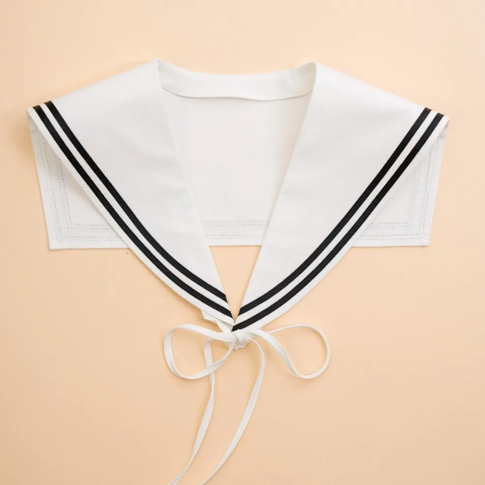 Cape Striped Sailor Fake Collar Black White Blouse False Collars Blouse Shoulders Decoration Korean Style Collar Shawl Female