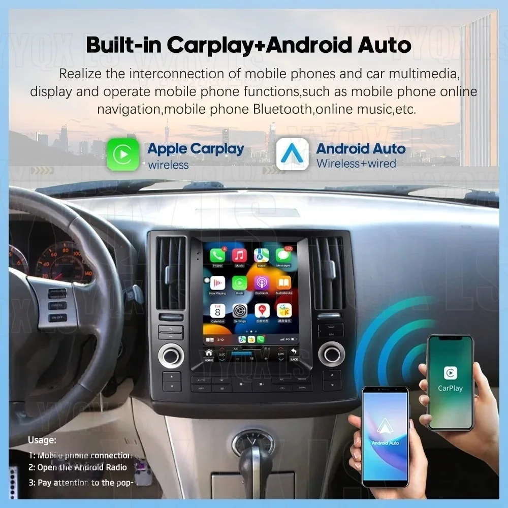 LS Android AUTO Car Radio For Infiniti FX FX35 2003-2008 Style Wireless CarPlay GPS Navigation Multimedia Video Playe Stereo DSP