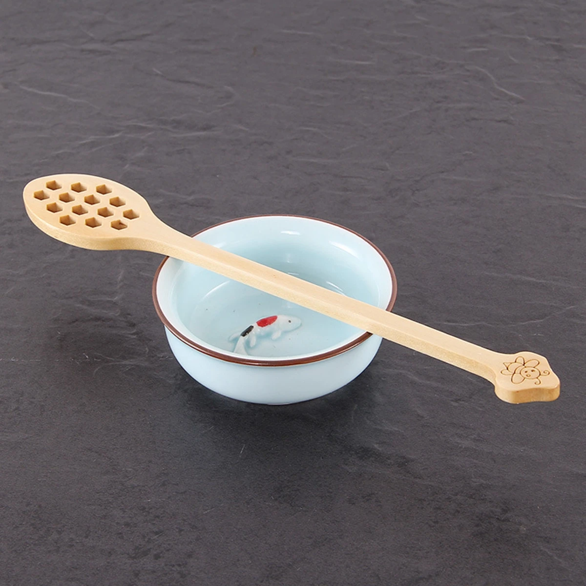 

Comb Baking Wooden Handmade Long Handle Saver Spoon Honey Dipper Stirrer Mixing Stick
