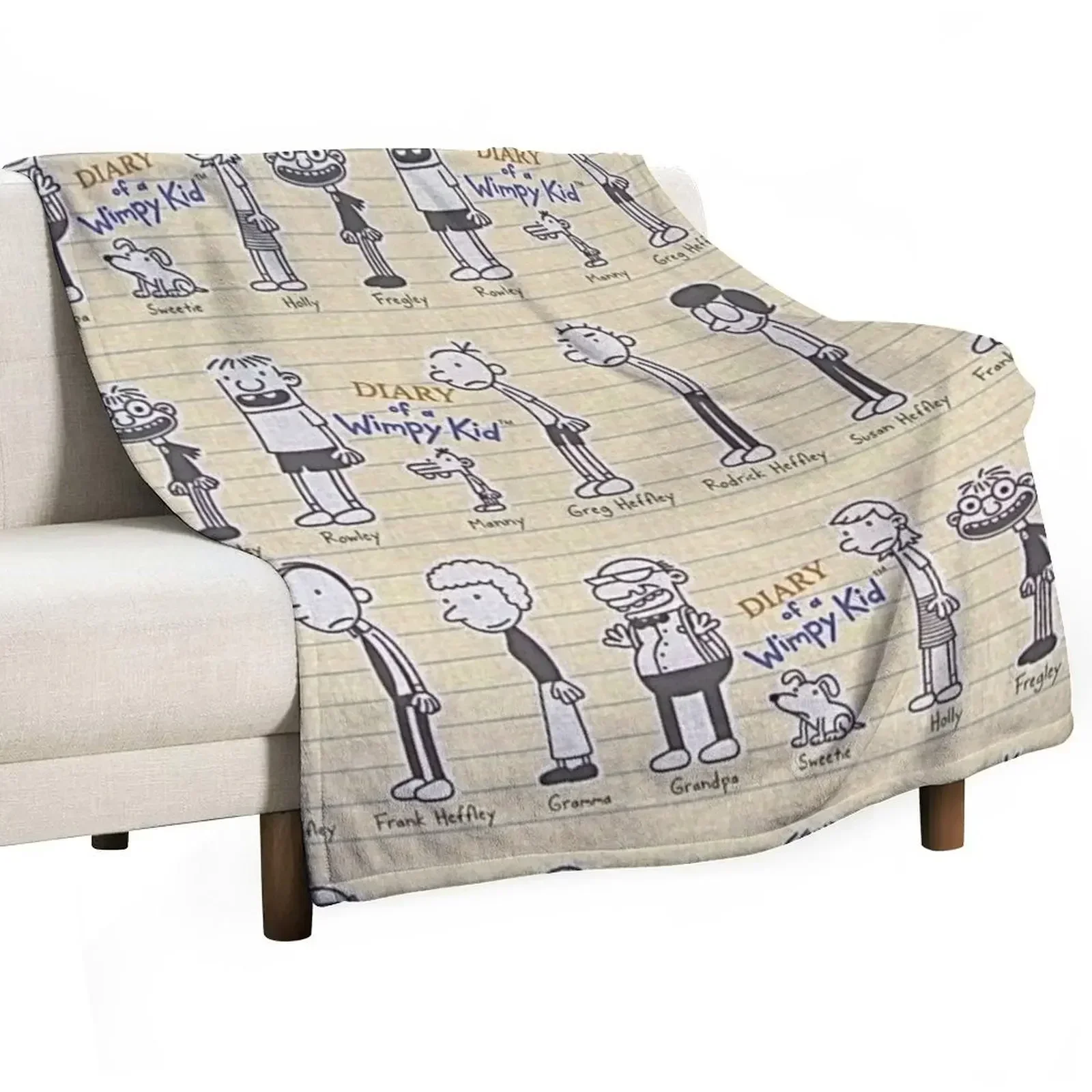 Diary of a wimpy kid (cast) Throw Blanket Bed Decorative Throw Decorative Sofas Blankets