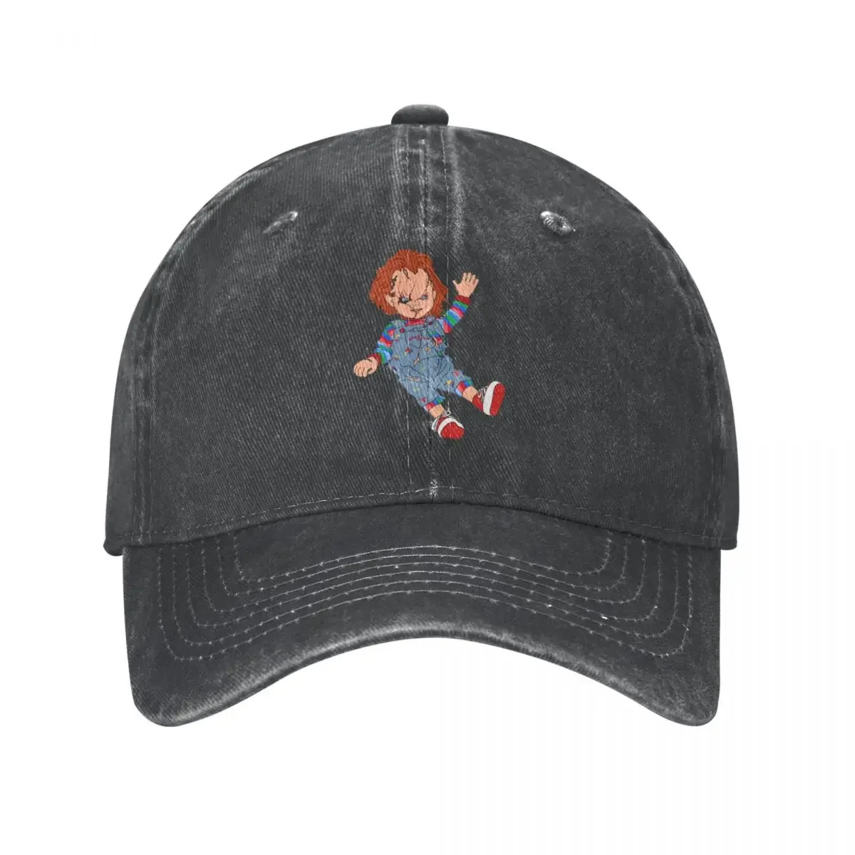 Retro Killer Chucky Bride Of Chucky Baseball Cap Unisex Distressed Washed Sun Cap Child's Play Outdoor Activities Soft Caps Hat