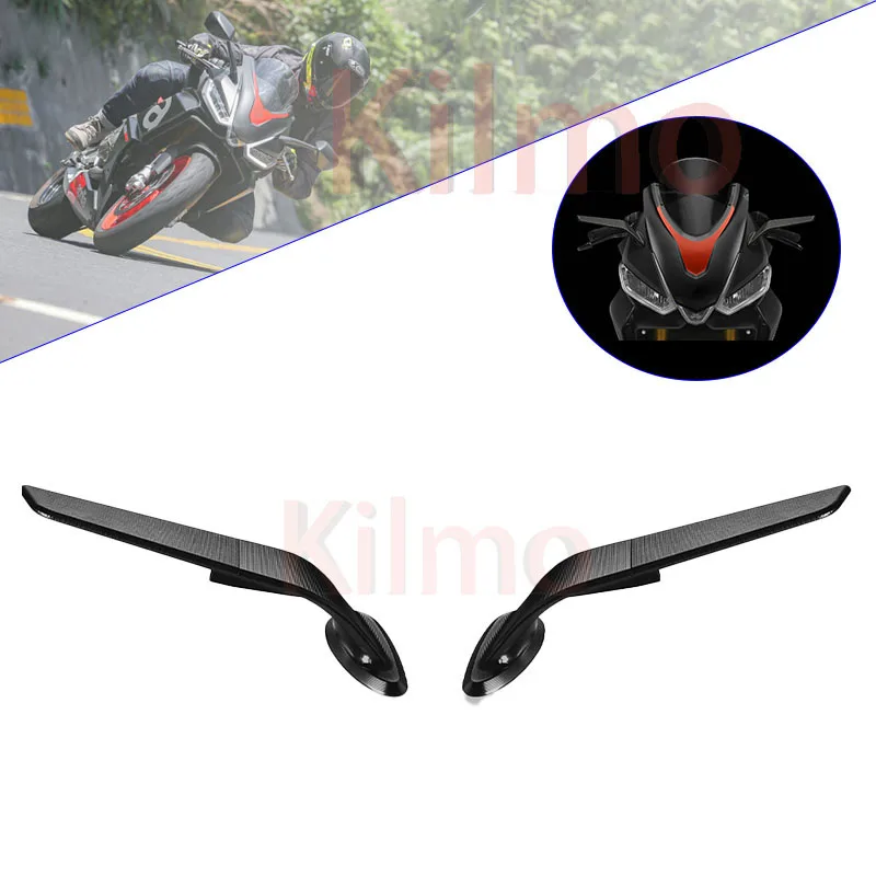 

For Aprilia Tuono 660 Factory Motorcycle Mirrors Modified Wind Wing Adjustable Rotating Rearview Mirror Rear Wing Mirrors