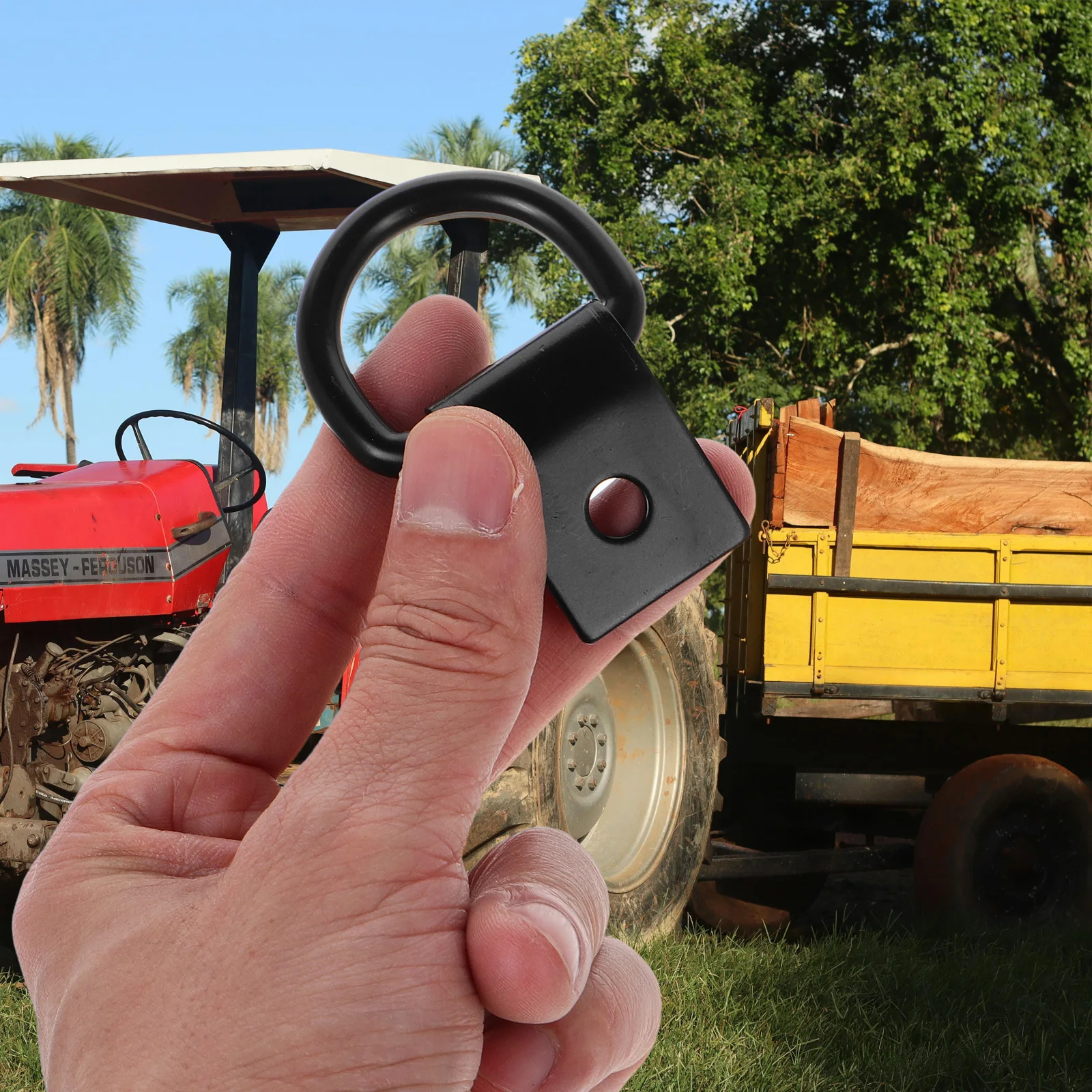 4 قطعة D حلقة التعادل أسفل المراسي الثقيلة السنانير ل مقطورة شاحنة السرير البضائع تأمين الأجهزة D حلقة التعادل أسفل المراسي #3