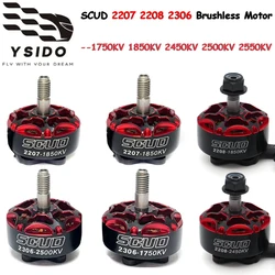 YSIDO SCUD Brushless Motor 2207 2208 2306 1750KV 1850KV 2500KV 2550KV 3-6S Lipo for Mark 4 FPV Racing Freestyle 5in 6in Drones