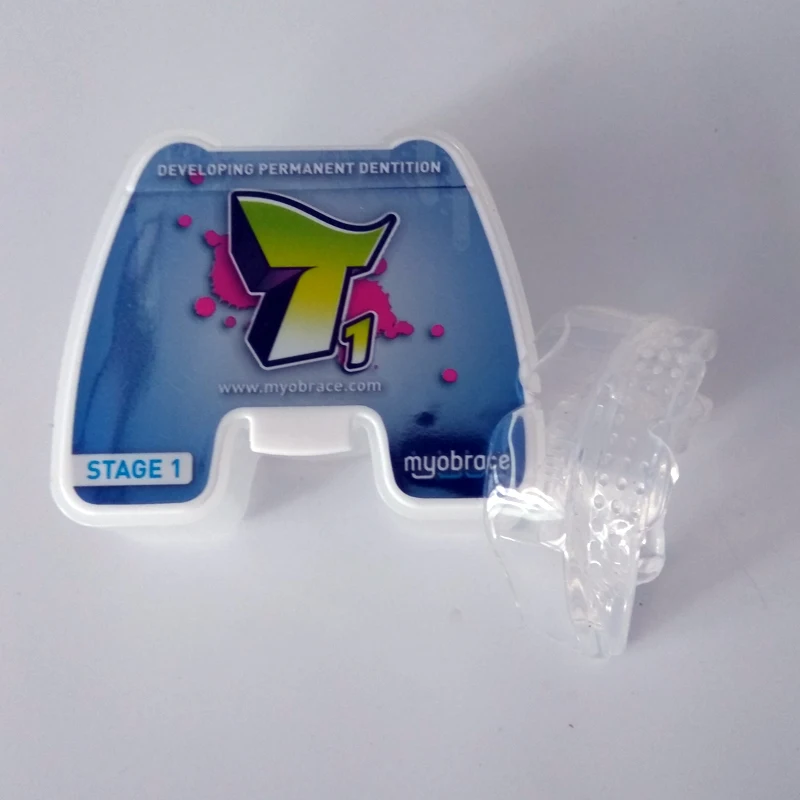 Myobrace 矯正歯トレーナー器具 T1、中型および大型オープンバイト
