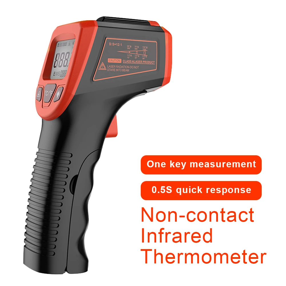 NonContact Infrared Thermometer LCD Industrial Electronic Thermometer Digital Laser Temperature Meter Gun Pyrometer Laser Point