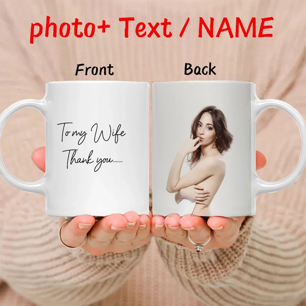 Custom NAME IMAGE TEXT Cup, Personalised Your Photo Mug, Customize Coffee Mugs, Tea Cups, Mothers day, Wedding Gift