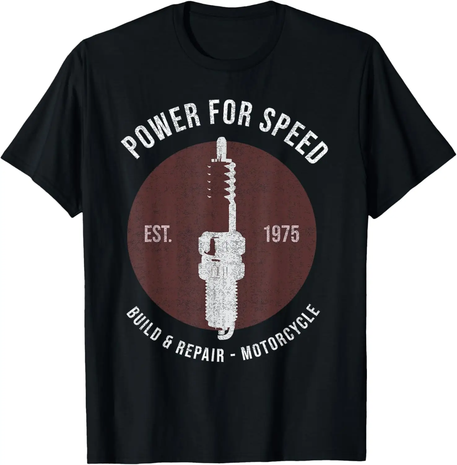 

Vintage American Classic Motorcycle Biker Distress Effect T-Shirt