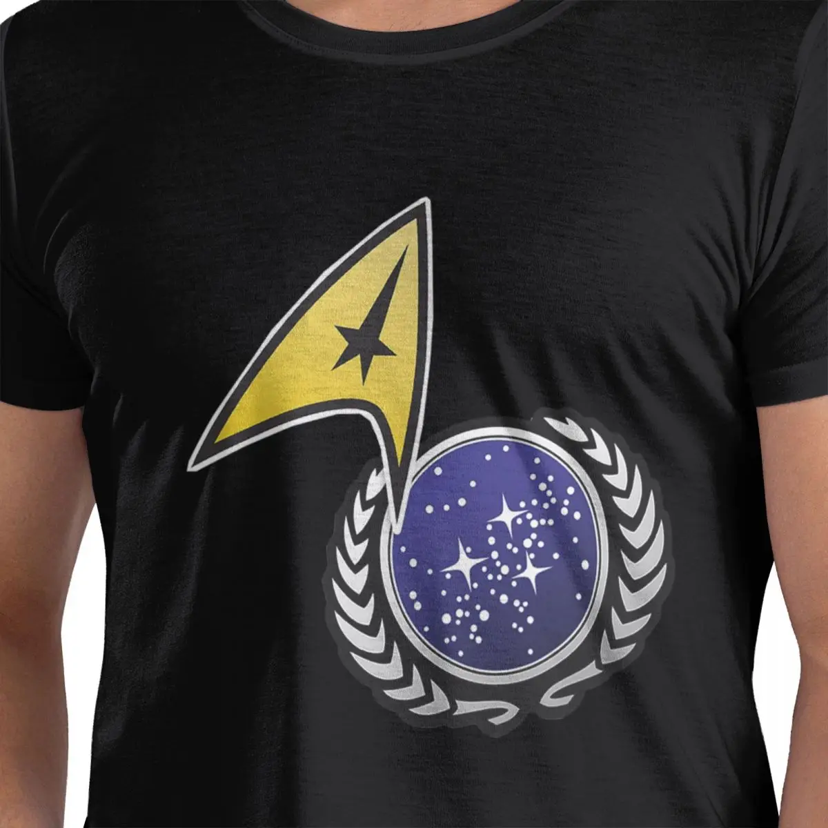 

Футболка Star Treks Science Fiction из 100% хлопка, мужские футболки большого размера, мужские футболки с круглым вырезом и коротким рукавом, S-6XL