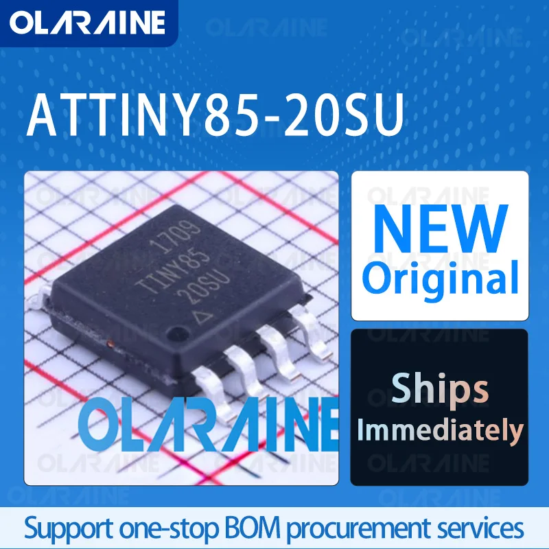 1/5/10Pcs ATTINY85-20SU SOIC-8 8-bit microcontroller  RoHS AVR Data RAM 512 B 6 I/O Supply voltage: 5.5 V