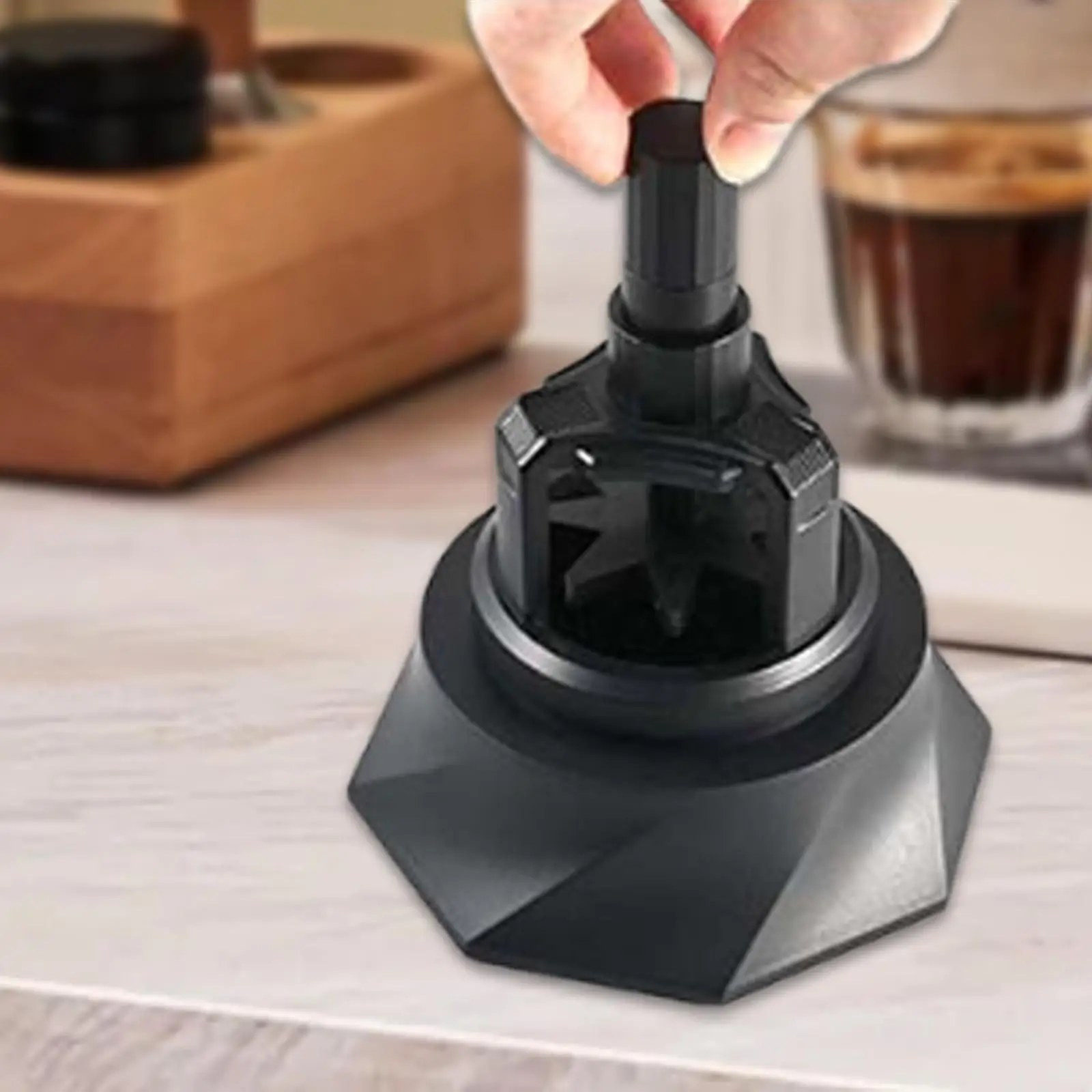 

Coffee Powder Pins Cleaning Tool Professional Nylon Brush Stable Compact Distribution Cleaning Base for