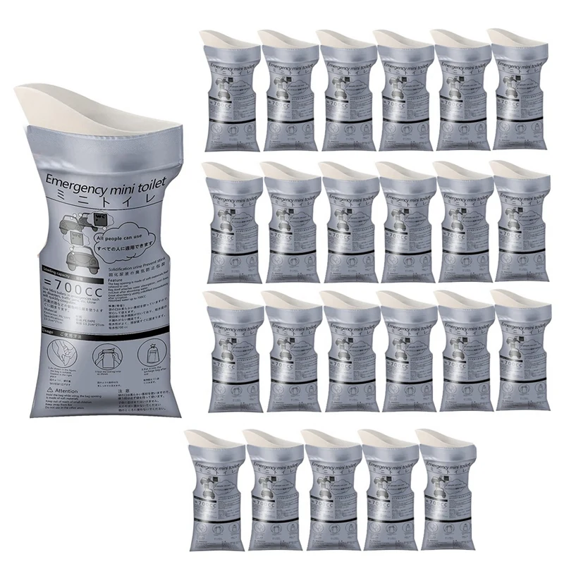 

ABVB-24 PCS Disposable Urine Bag,700ML Emergency Mini Toilet For Camping Road Trip Jam, Urine Bag Pee Bags Travel Urinals